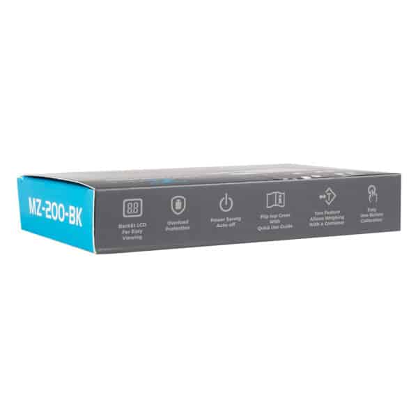 Specificaties van mini weegschaal Myco MZ-200-BK van On Balance