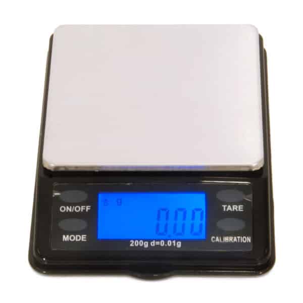 On Balance mini weegschaal MTT-200 0.01 gram voor nauwkeurig afwegen van wiet, hasj en kruiden extracten