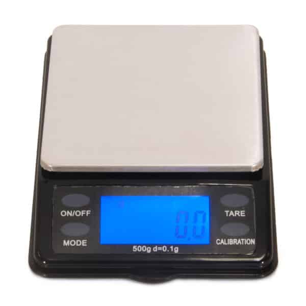 Wiet afwegen met de OnBalance digitale weegschaal MTT-200 0,1 gram