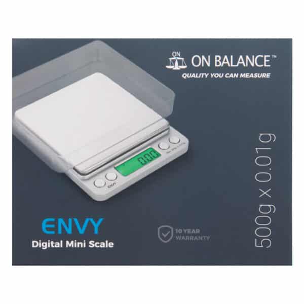 Envy precisie weegschaal NV-500 0.01 gram van On Balance voor exact afwegen van wiet, hasj en kruiden extracten