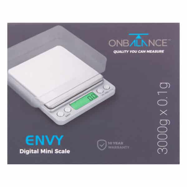 Envy precisie weegschaal NV-3000 0.1 gram van On Balance voor exact afwegen van wiet, hasj en kruiden extracten