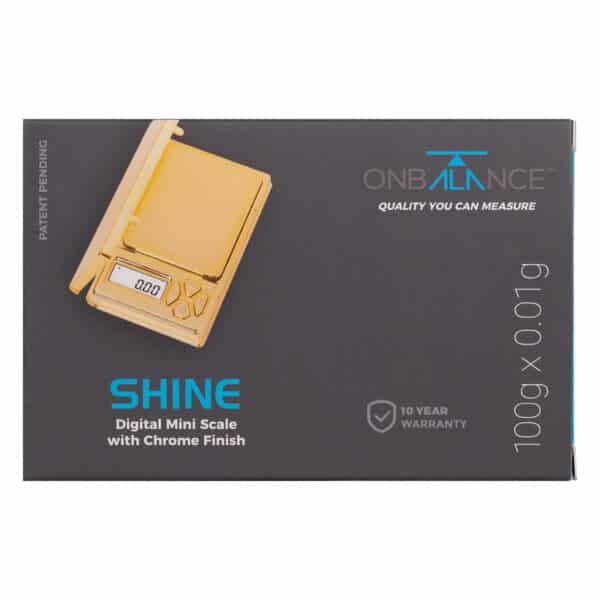 Shine digitale mini weegschaal goud 0.1 gram van On Balance Weegschalen in de verpakking