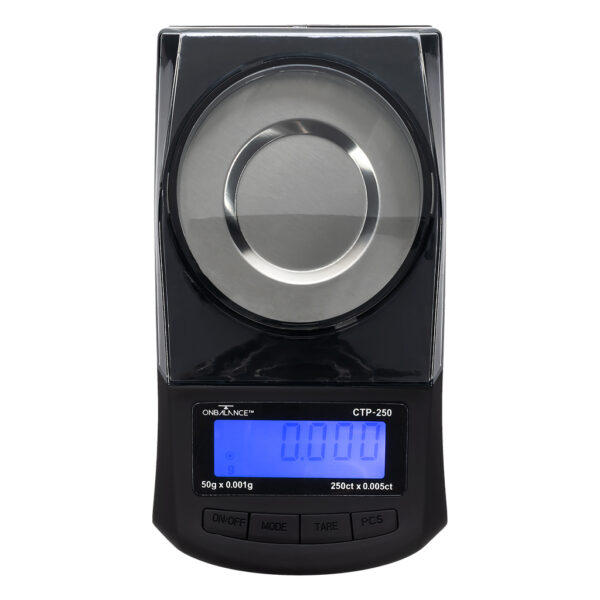 CTP-250 goedkope weegschaal 1 milligram van On Balance Weegschalen met backlit display en gesloten deksel