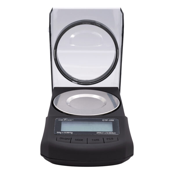 CTP-250 grammen weegschaal 1 milligram van On Balance Weegschalen met open deksel