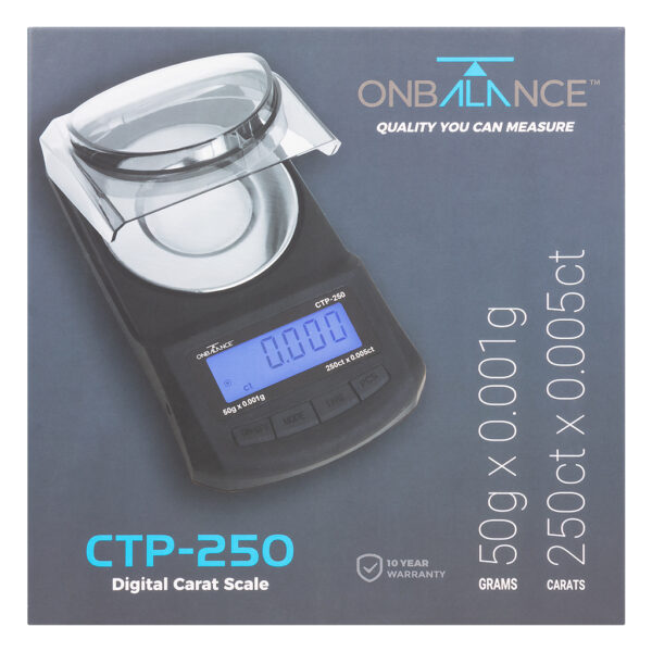CTP-250 digitale mini weegschaal 1 milligram van On Balance Weegschalen verpakking