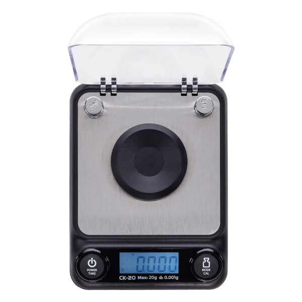 CK-20 digitale weegschaal 1 milligram van On Balance Weegschalen met ijk gewichten en verlicht display