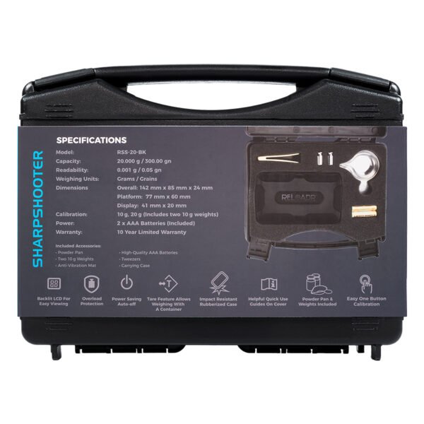 Reloadr Sharpshooter wiet weegschaal 1 mg koffer set van On Balance Weegschalen specificaties