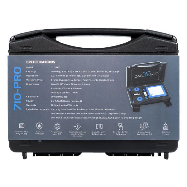 710-PRO precisie weegschaal set voor extracten 0.01 g van On Balance Weegschalen specificaties