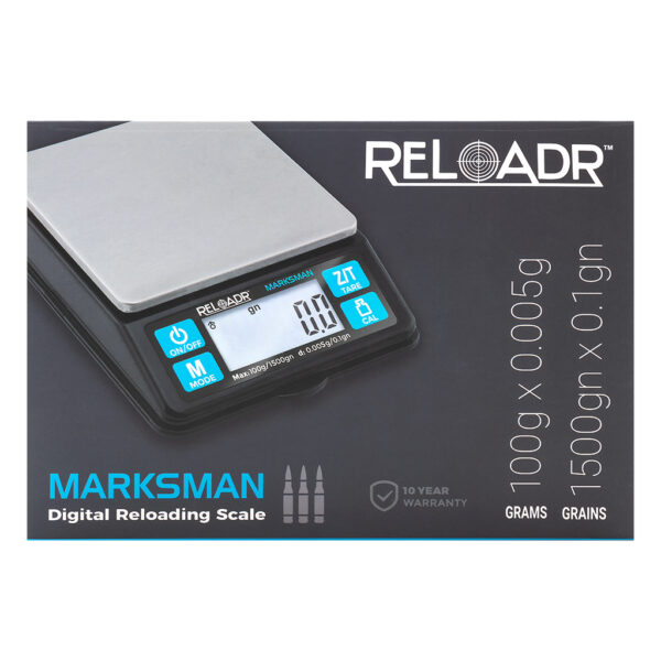 RMM-100 Reloadr precisie weegschaal 0.05 gram van On Balance Weegschalen verpakking