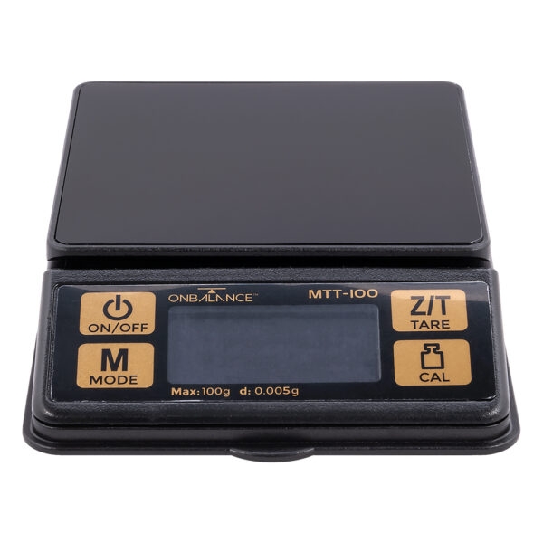 MTT-100 grammen weegschaal 0.05 gram van On Balance Weegschalen vooraanzicht