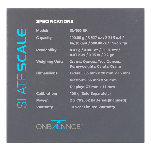 SL-100 mini weegschaal 0.01 gram van On Balance Weegschalen specificaties
