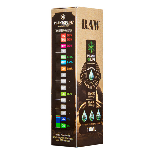 CBD CBG RAW wiet olie 5% van Plant of Life voor meer rust in het hoofd