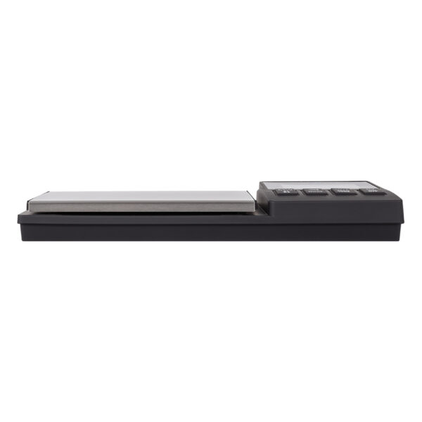 REG-250-BK grammen weegschaal 0.1 gram van On Balance Weegschalen zijaanzicht