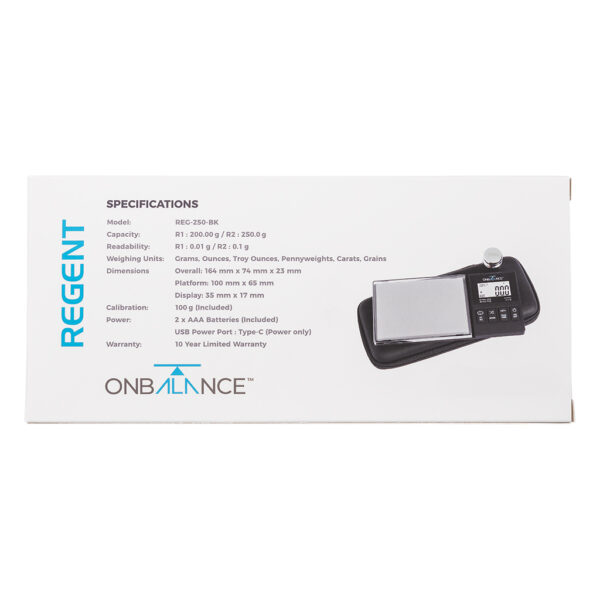 REG-250-BK precisie weegschaal (On Balance) 0.1g - Afbeelding 8