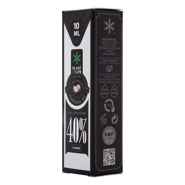 CBD 40% MCT kokos olie van Plant of Life voor beter slapen bij stress