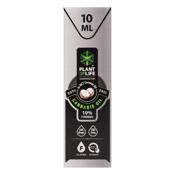 CBD 10% MCT kokosolie van Plant of Life bij burnout