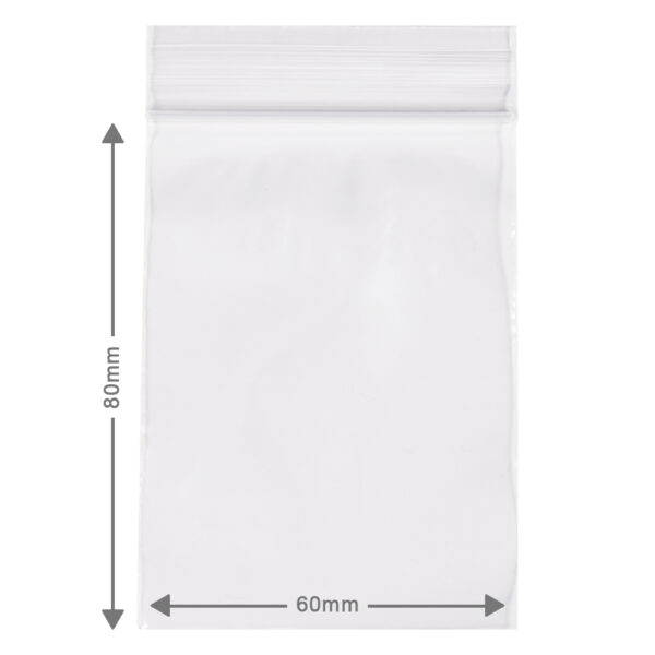 Stevige ziplock zakjes, ook gripzakjes genoemd hebben een afmeting van 6x8cm en zijn extra dik