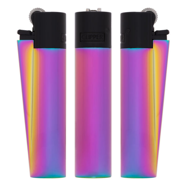 Clipper Northern Light aansteker van metaal in noorderlicht kleuren