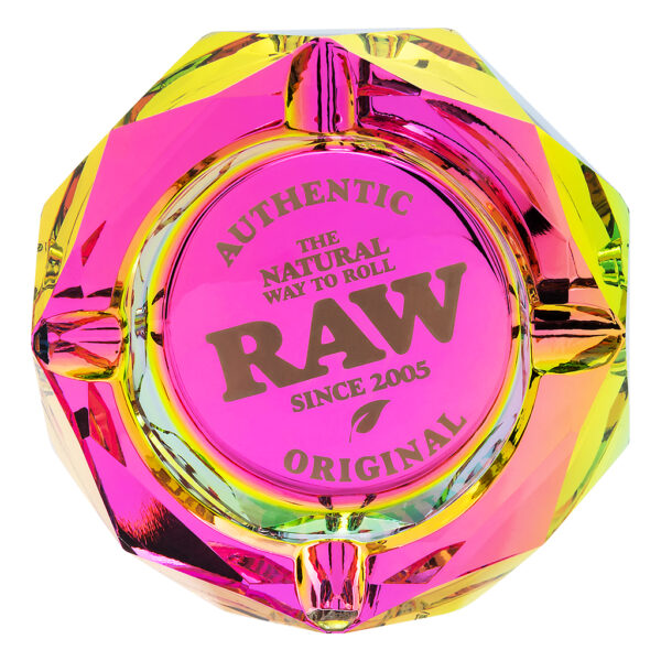 Een prachtige, grote asbak van kristal glas van RAW voor een luxe rookbeleving