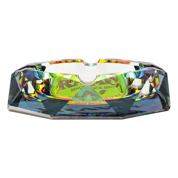 De grote asbak van kristal glas van RAW is een stijlvolle, glazen asbak voor iedere gelegenheid.