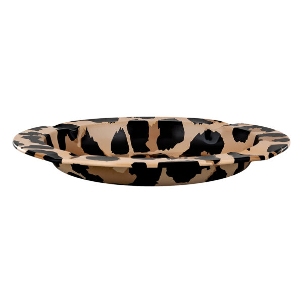 Fire-Flow Leopard asbak van metaal met luipaard print