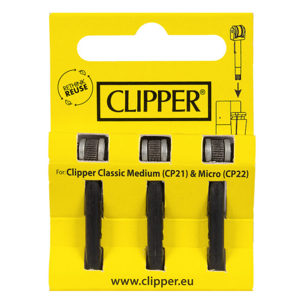 Het Clipper vuursteen systeem Micro is gemakkelijk te vervangen waardoor de aanstekers lang mee gaan