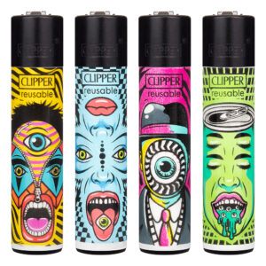 Navulbare, grappige aansteker van Clipper met Trippy #5 print