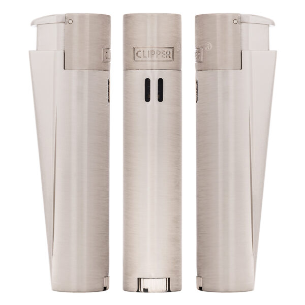 Speciale Clipper Zilver stormaanstekers van metaal met matte afwerking voor alle weersomstandigheden
