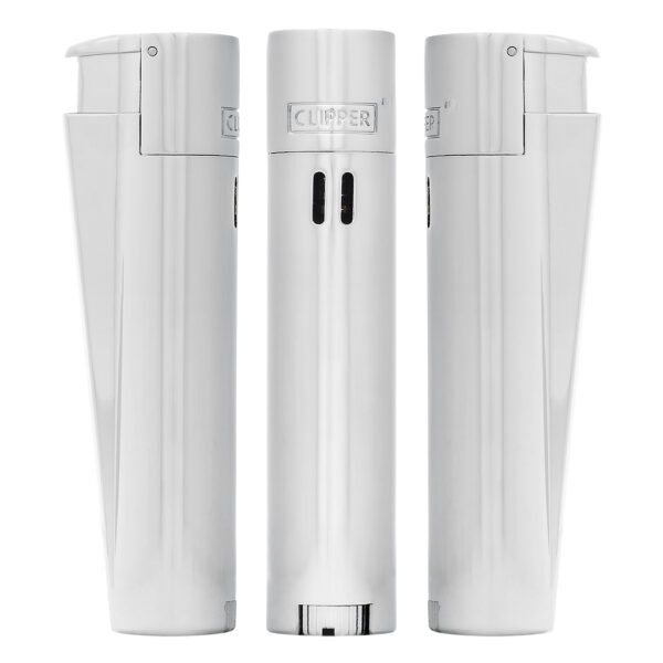 Luxe Clipper stormaanstekers Zilver van metaal met glanzende afwerking