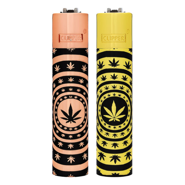 Clipper metalen aanstekers met Leaves Pattern print