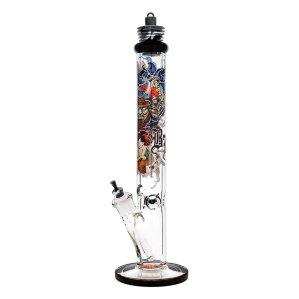 Cilinder ice bong Ronin en Geisha kit 40cm van Black Leaf met afsluit pluggen