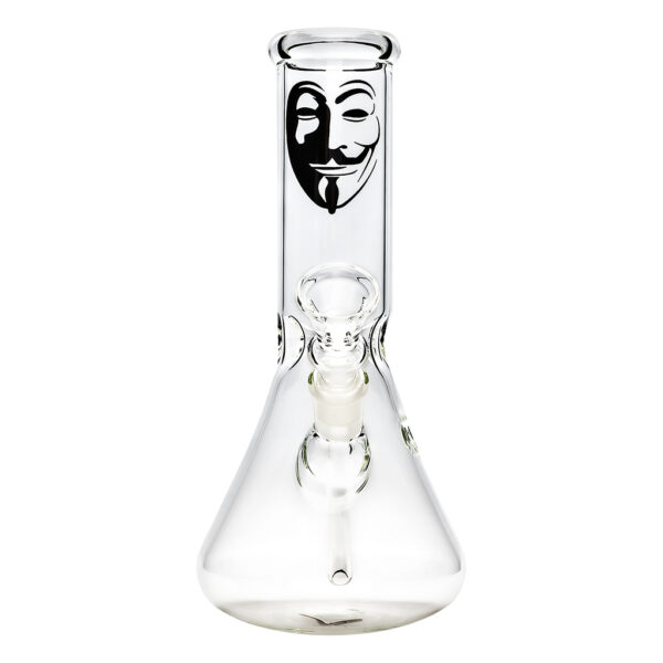 Mini ijs bong van glas met Anonymous print