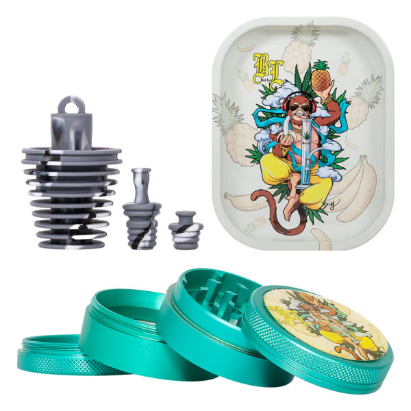 Hanuman bong 10-arm percolator 50cm met beschermkoffer - Afbeelding 8