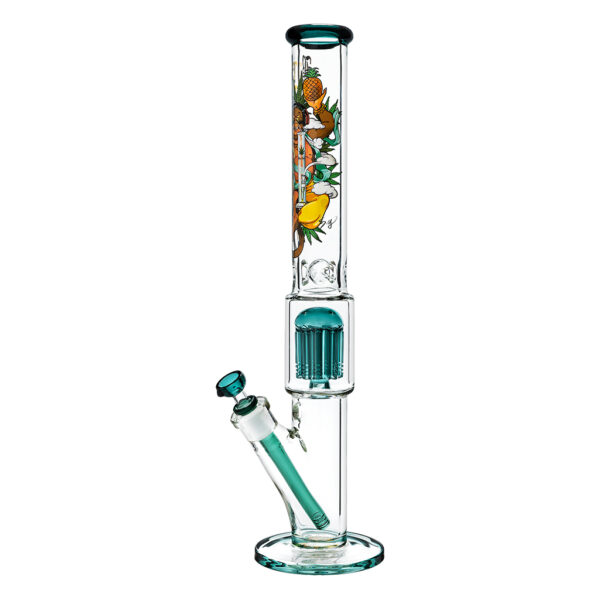 Hanuman glazen ice bong met 10-arm percolator en diffuser chillum