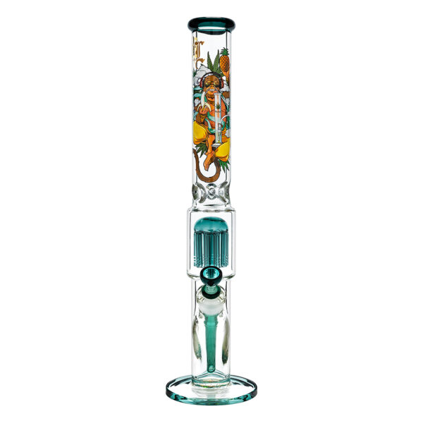 Grote Hanuman glazen ijsbong met 10-arm percolator en diffuser downpipe