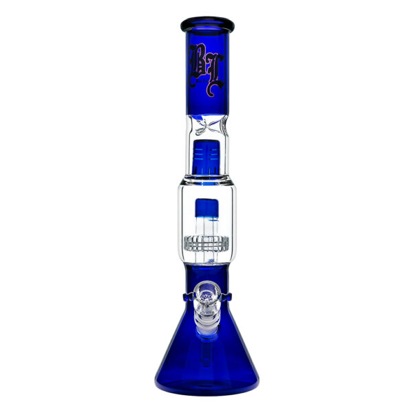 Glazen Ice bong drum percolator van Black Leaf voor kruiden, wiet en hasj, het verdampen van olie en dabben van concentraten