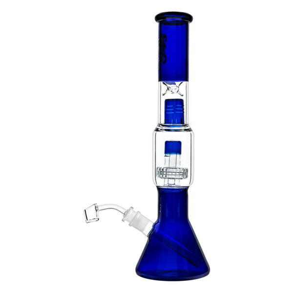 Ice bong met drum percolator en dab banger voor het dabben van concentraten