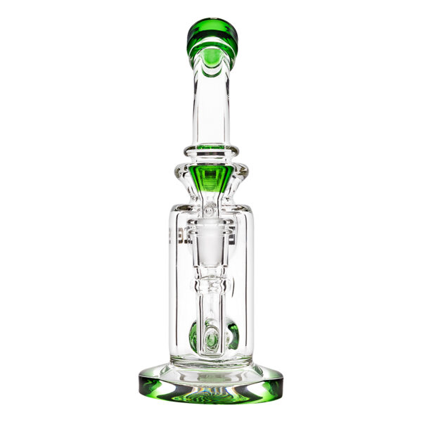 Bong van glas met percolator die geschikt is voor kruiden, wiet, hash, olie, concentraten en dabbing