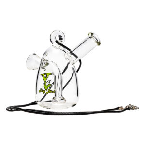 Glazen mini waterpijp Tiny Bird bubbler voor joint of kruiden met douche percolator 7cm