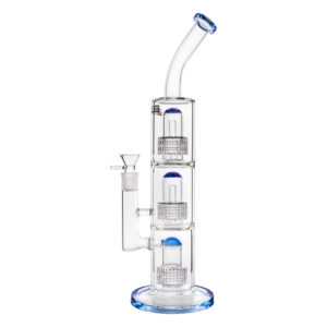 Glazen bong Triple drum percolator 44cm van Blaze heeft 3 drum percs met diffuser voor het koelen en filteren van rook