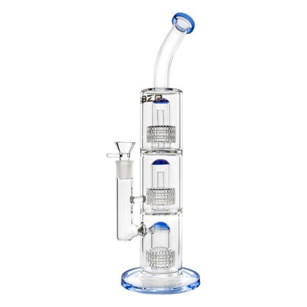Triple drum percolator bong 44cm van Blaze heeft 3 drum percs met diffuser voor het koelen en filteren van rook